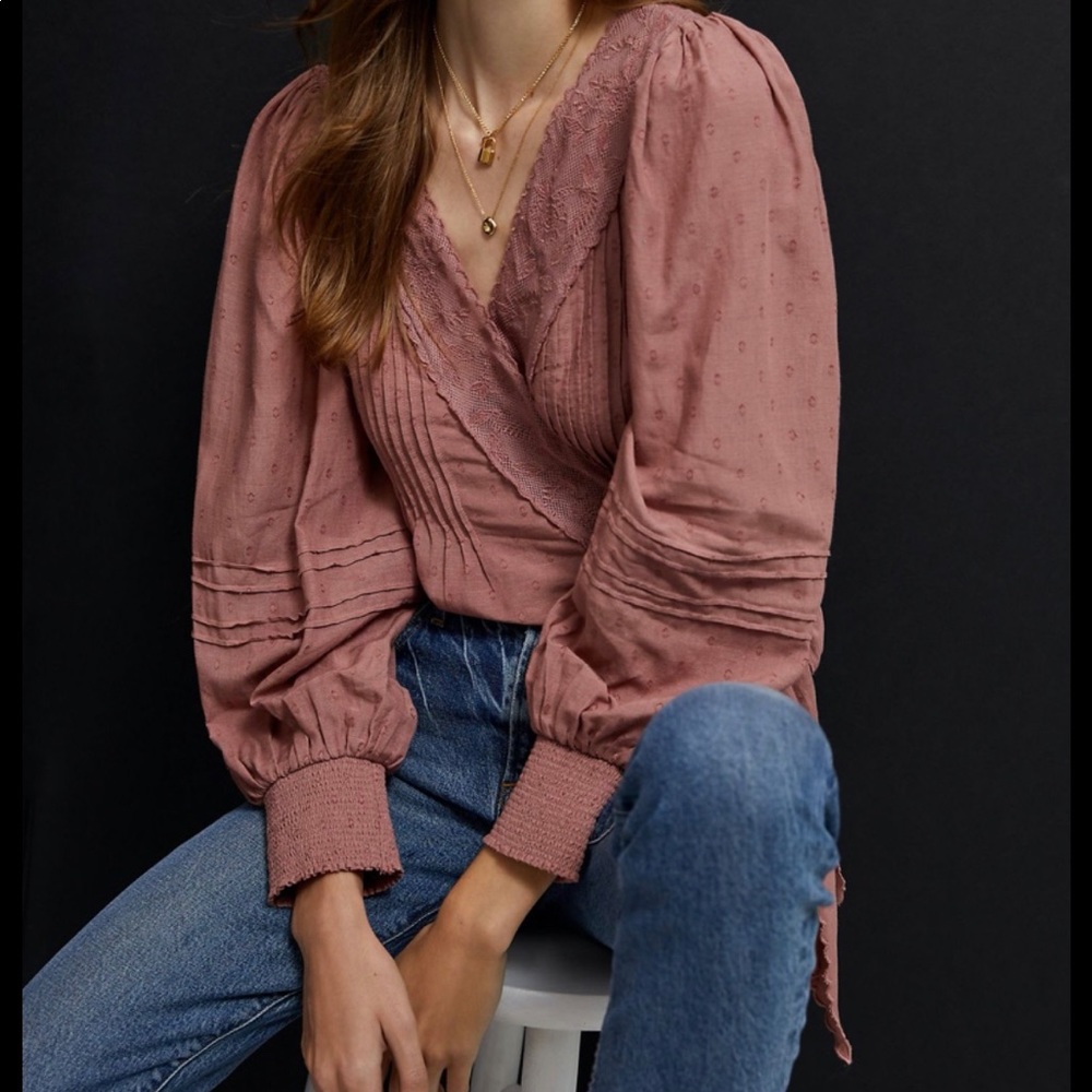 Anthropologie Wrap Blouse